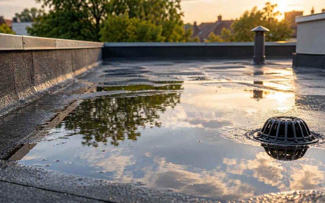 Lapostetőn megáll a víz: mikor probléma a pangó víz?